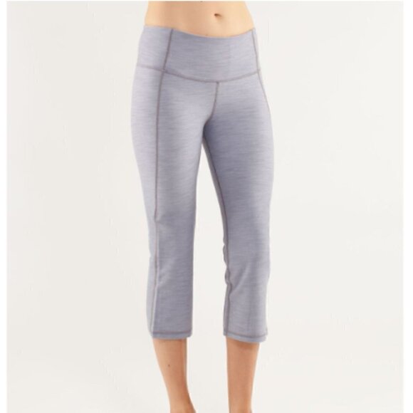 lululemon athletica Pants - Lululemon Gather and Crow Fossil White Slub Crop